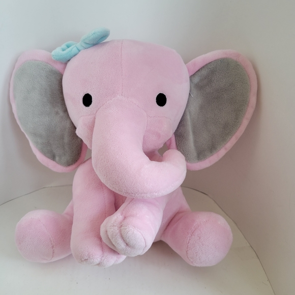 Bedtime Originals Other - Bedtime Originals Pink Plush Elephant With Gray Ears